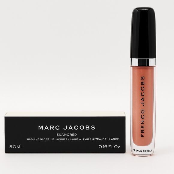Marc Jacobs Enamored Hi-Shine Lip Lacquer French Tickler 5mL Nude Pink Gloss NIB - Picture 2 of 2